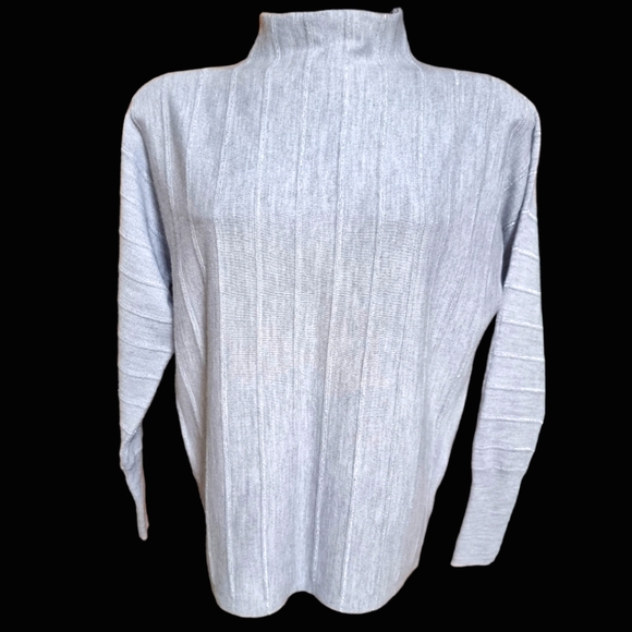 3/$40 Sale! Nanette Lepore Sparkle Knit Stand Neck Sweater - Picture 1 of 6